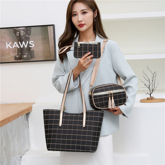 Four-piece Set Texture Shoulder Women Hand-carrying Crossbody Bag